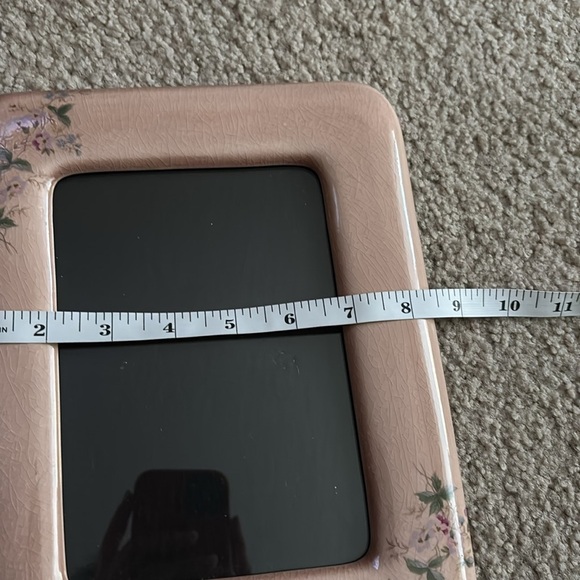 Floral Pink Picture Frame with cracked texture - Picture 4 of 5